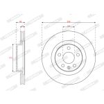 Disque de frein FERODO DDF3036C