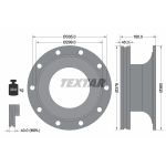 Disco freno TEXTAR 93127000 posteriore, ventilato, 1 pezzo