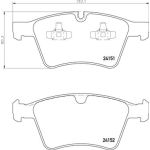 Bromsbeläggssats, skivbroms BREMBO P 50 115