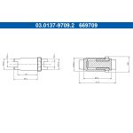 Kit d'accessoires, mâchoires de frein de stationnement Écrou de réglage ATE 03.0137-9709.2