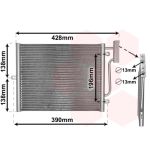 Condensator, airconditioning VAN WEZEL 74005038