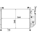Kondensator, Klimaanlage MAHLE AC 608 000S