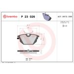 Bromsbeläggssats, skivbroms BREMBO P 23 026