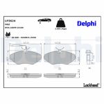 Bromsbeläggssats, skivbroms DELPHI LP3624