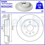 Disco freno DELPHI BG5226C