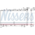 Radiador, refrigeración de motor NISSENS 62961