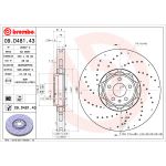 Disco freno BREMBO 09D48143 anteriore, ventilato, altamente carbonizzato, 1 pezzo