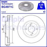 Bremsscheiben DELPHI BG4971C vorne, belüftet, 2 Stück