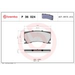 Bromsbeläggssats, skivbroms BREMBO P 36 024