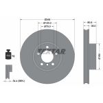 Disque de frein TEXTAR 92269505 avant, ventilé, hautement carbonisé, 1 pièce