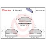 Bremsbelagsatz, Scheibenbremse BREMBO P 30 012