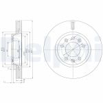 Bromsskiva DELPHI BG4084, 2 Stycke