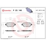 Bremsbelagsatz BREMBO P 23 140, Vorne
