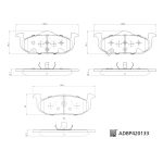 Bromsbeläggssats, skivbroms BLUE PRINT ADBP420133