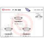 Remblokset BREMBO P 79 029, achter