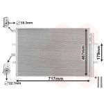 Condensator, airconditioning VAN WEZEL 18015703