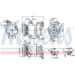 Compressor airconditioning NISSENS 890064