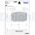 Bromsbeläggssats DELPHI LP3642, fram
