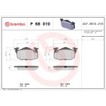 Bromsbeläggssats, skivbroms BREMBO P 68 010
