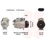 Compresseur de climatisation VAN WEZEL 0600K387