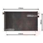 Condensador, sistema de ar condicionado VAN WEZEL 13005330