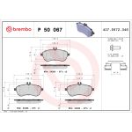 Set di pastiglie freno BREMBO P 50 067, anteriore