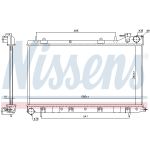 Radiador, refrigeración del motor NISSENS 64122