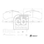 Bromsbeläggssats, skivbroms FEBI BILSTEIN 1000357