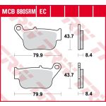 Jeu de garnitures de frein TRW MCB880SRM