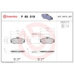Remblokkenset, schijfrem BREMBO P 85 018