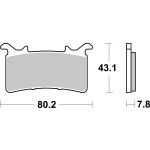 Bremsbelagsatz, Scheibenbremse XTRA - Sinter - SR BREMBO 07GR99SR