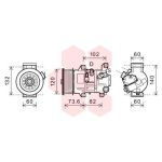Compressor, ar condicionado VAN WEZEL 5300K610