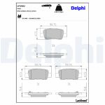 Jeu de garnitures de frein DELPHI LP3982