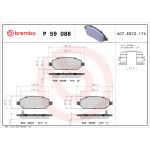 Juego de pastillas de freno, freno de disco PRIME LINE BREMBO P 59 088