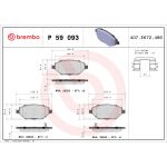 Juego de pastillas de freno, freno de disco BREMBO P 59 093