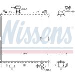 Radiador, refrigeración del motor NISSENS 64204