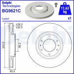 Bromsskiva DELPHI BG9621C, 1 Stycke