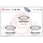 Bromsbeläggssats, skivbroms BREMBO P 66 001