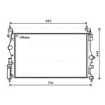Radiateur moteur AVA COOLING OL2682