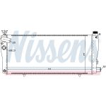 Radiador, refrigeración del motor NISSENS 63709