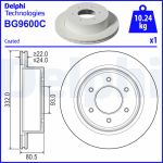 Bromsskiva DELPHI BG9600C, 1 Stycke
