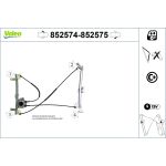 Regulador de janelas VALEO 852574