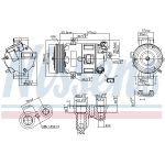 Airconditioning compressor NISSENS 89400