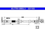 Tubo flessibile del freno ATE 83.7751-0553.3