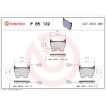 Bromsbeläggssats, skivbroms BREMBO P 85 132
