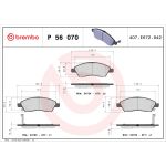 Juego de pastillas de freno, freno de disco BREMBO P 56 070