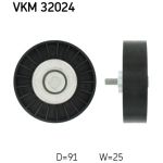Rouleau de renvoi/guide, courroie à nervures en V SKF VKM 32024