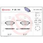 Bromsbeläggssats BREMBO P 23 141, fram