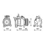 Airco-compressor AVA COOLING BWAK499