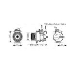 Airco-compressor AVA COOLING AIAK334